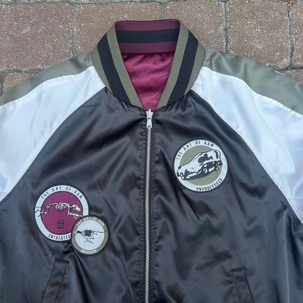 G-Star RAW Waly Reversible Bomber Jacket The Art Of Raw Unprocessed 21” x 25”